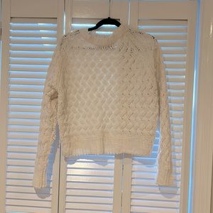 Kendall + Kylie white knit sweater size medium